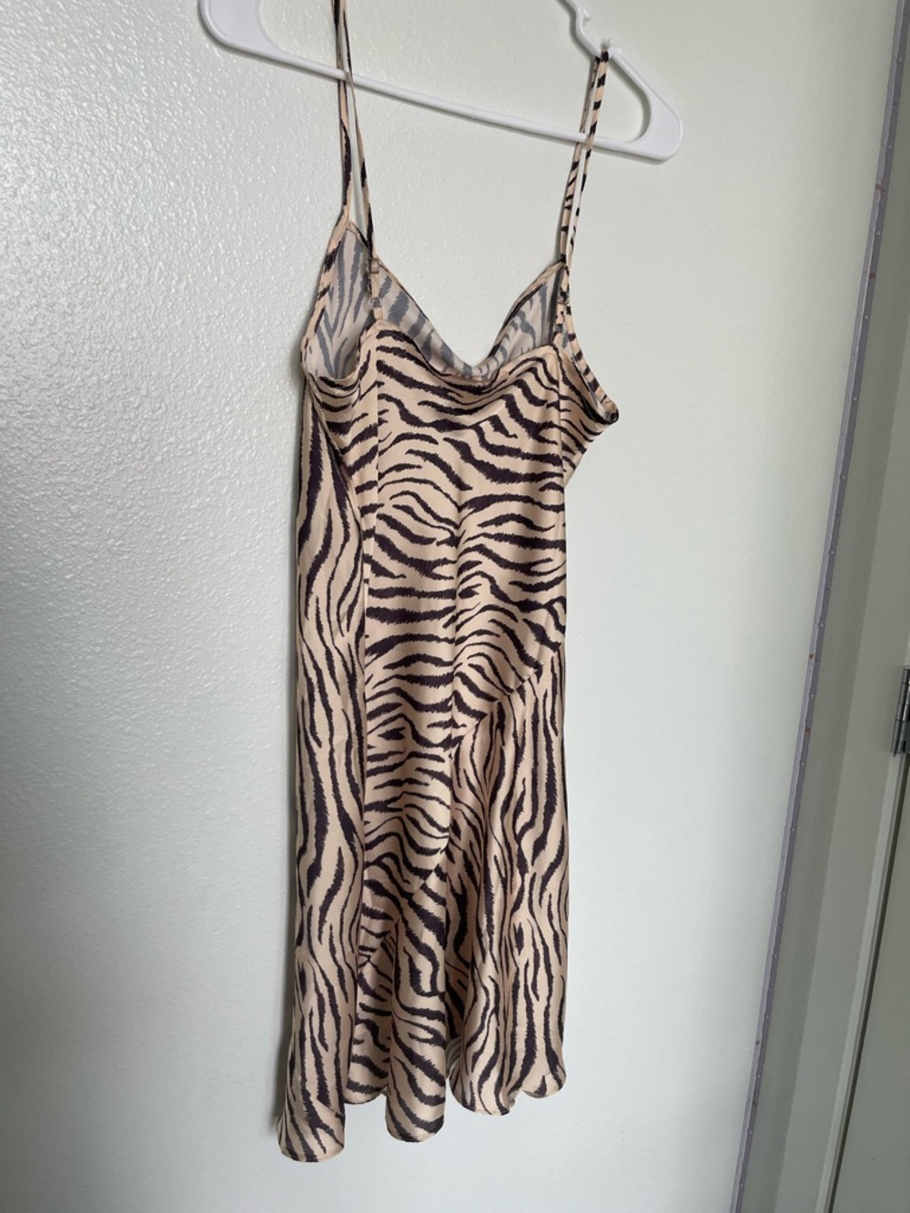 Animal Print Slip Dress - Beige and Black - Picture 4 of 5